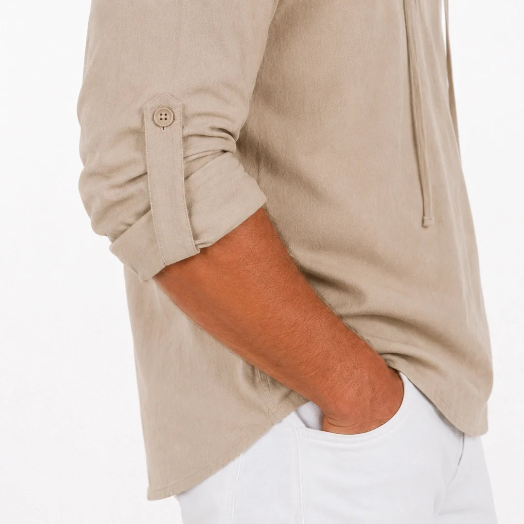 Caspian - Camisa com Cadarço Relaxada Masculina
