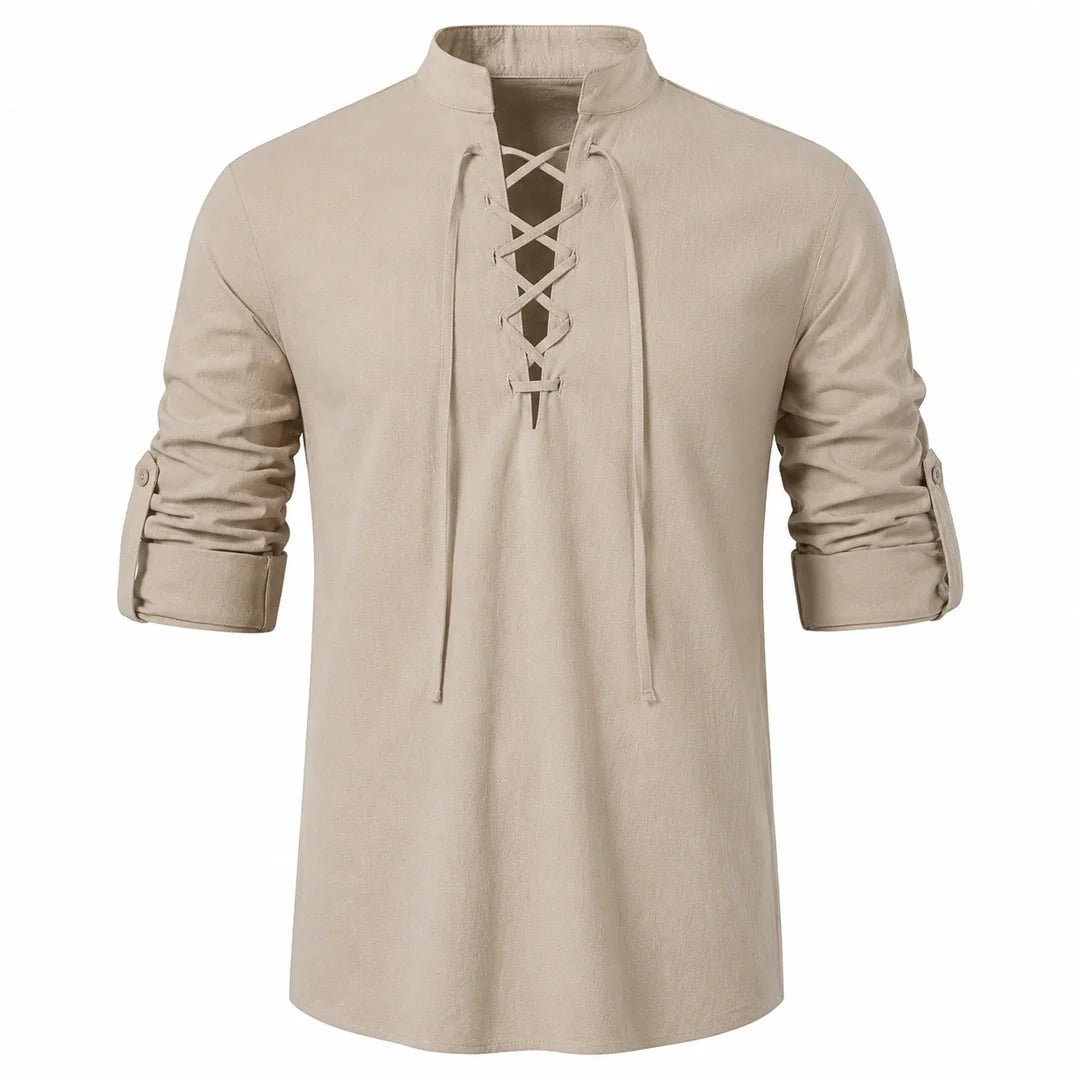 Caspian - Camisa com Cadarço Relaxada Masculina