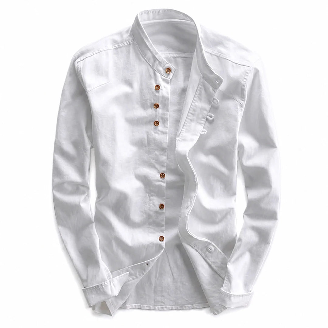 Kyoto - Camisa de Gola Mao Ultra Confortável Masculina
