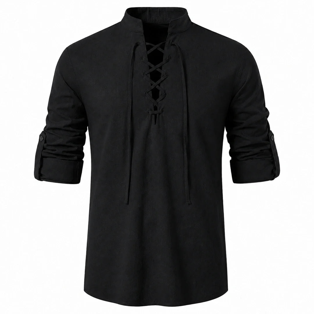 Caspian - Camisa com Cadarço Relaxada Masculina