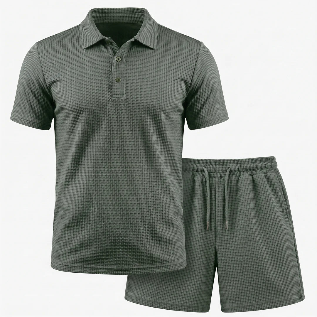 Conjunto Capri - Shorts e Camisa Polo Ultra Confortáveis Masculinos