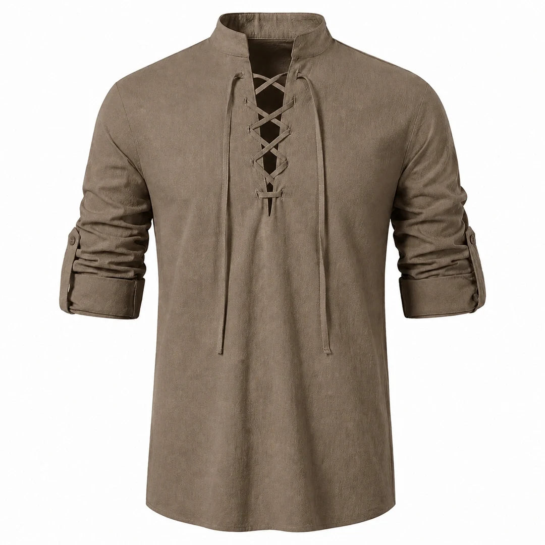 Caspian - Camisa com Cadarço Relaxada Masculina