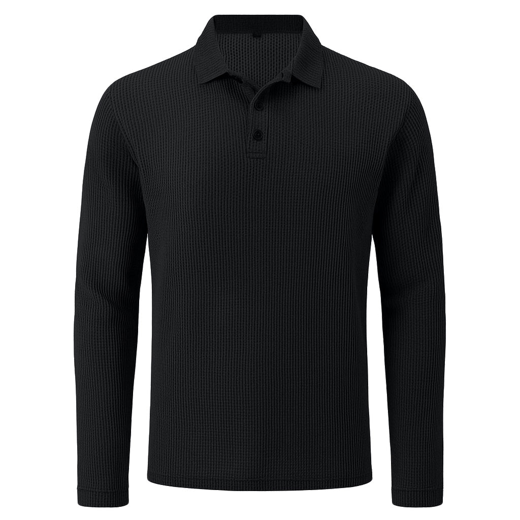 Lusso - Camisa Polo de Manga Longa Ultra Confortável Masculina