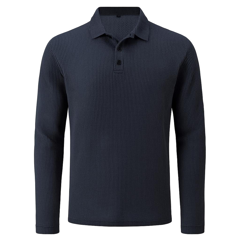 Lusso - Camisa Polo de Manga Longa Ultra Confortável Masculina