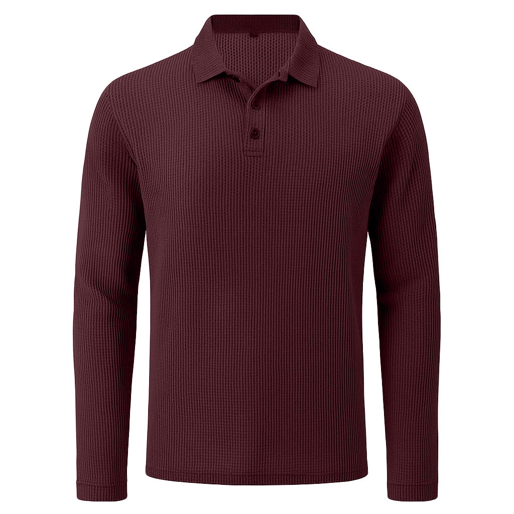 Lusso - Camisa Polo de Manga Longa Ultra Confortável Masculina