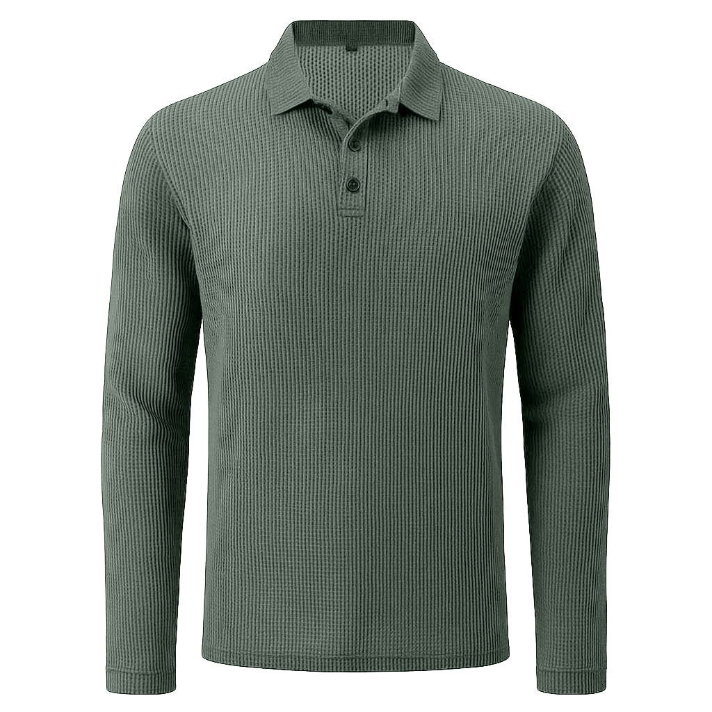 Lusso - Camisa Polo de Manga Longa Ultra Confortável Masculina