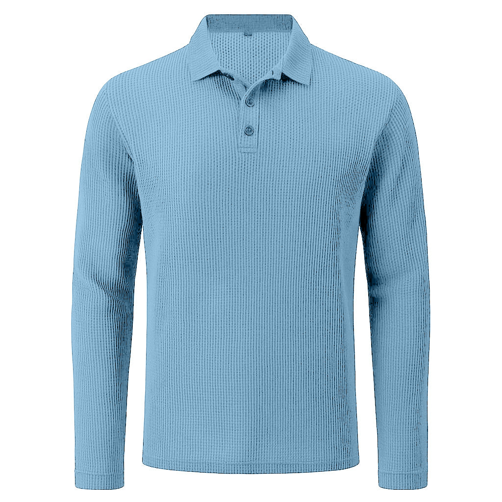 Lusso - Camisa Polo de Manga Longa Ultra Confortável Masculina