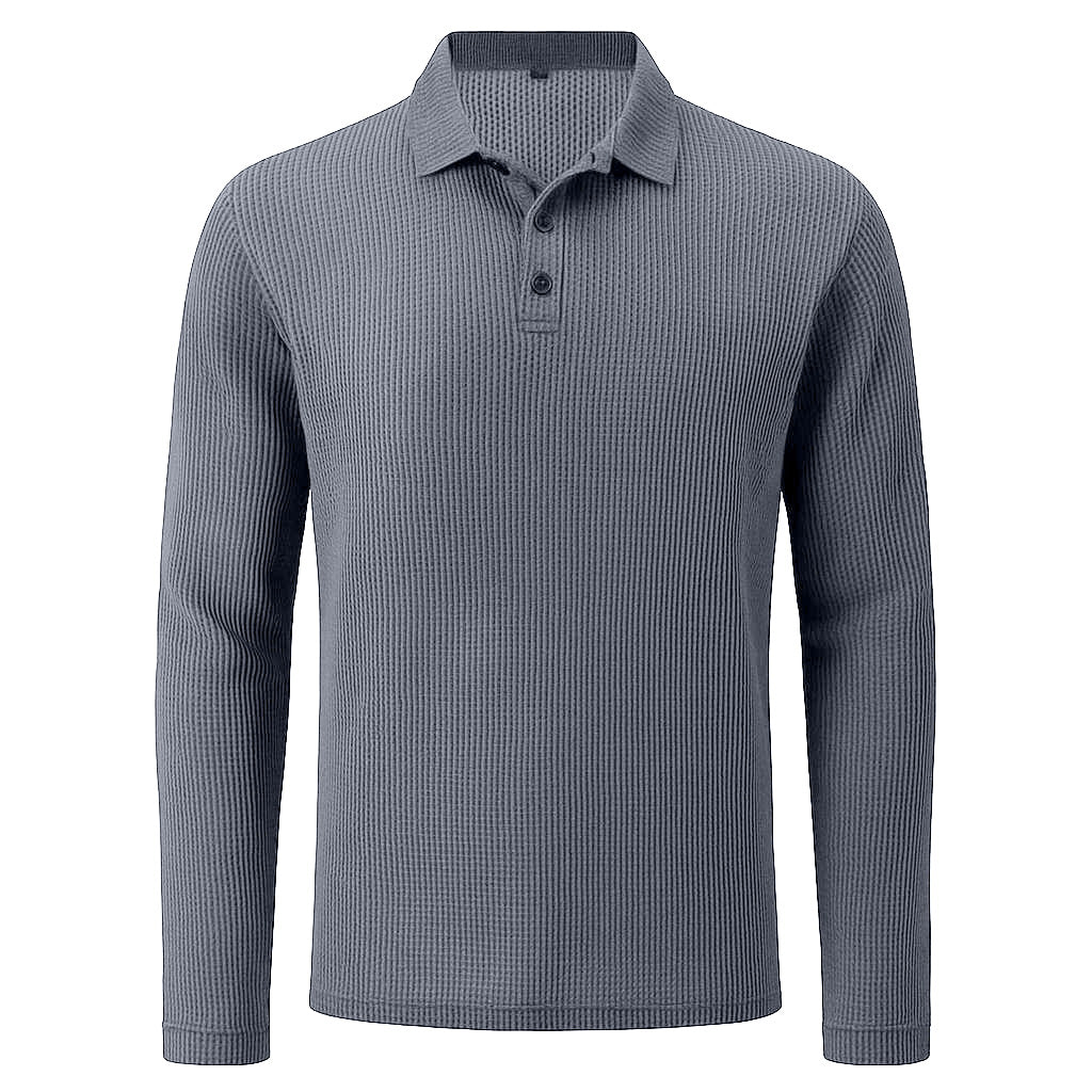 Lusso - Camisa Polo de Manga Longa Ultra Confortável Masculina