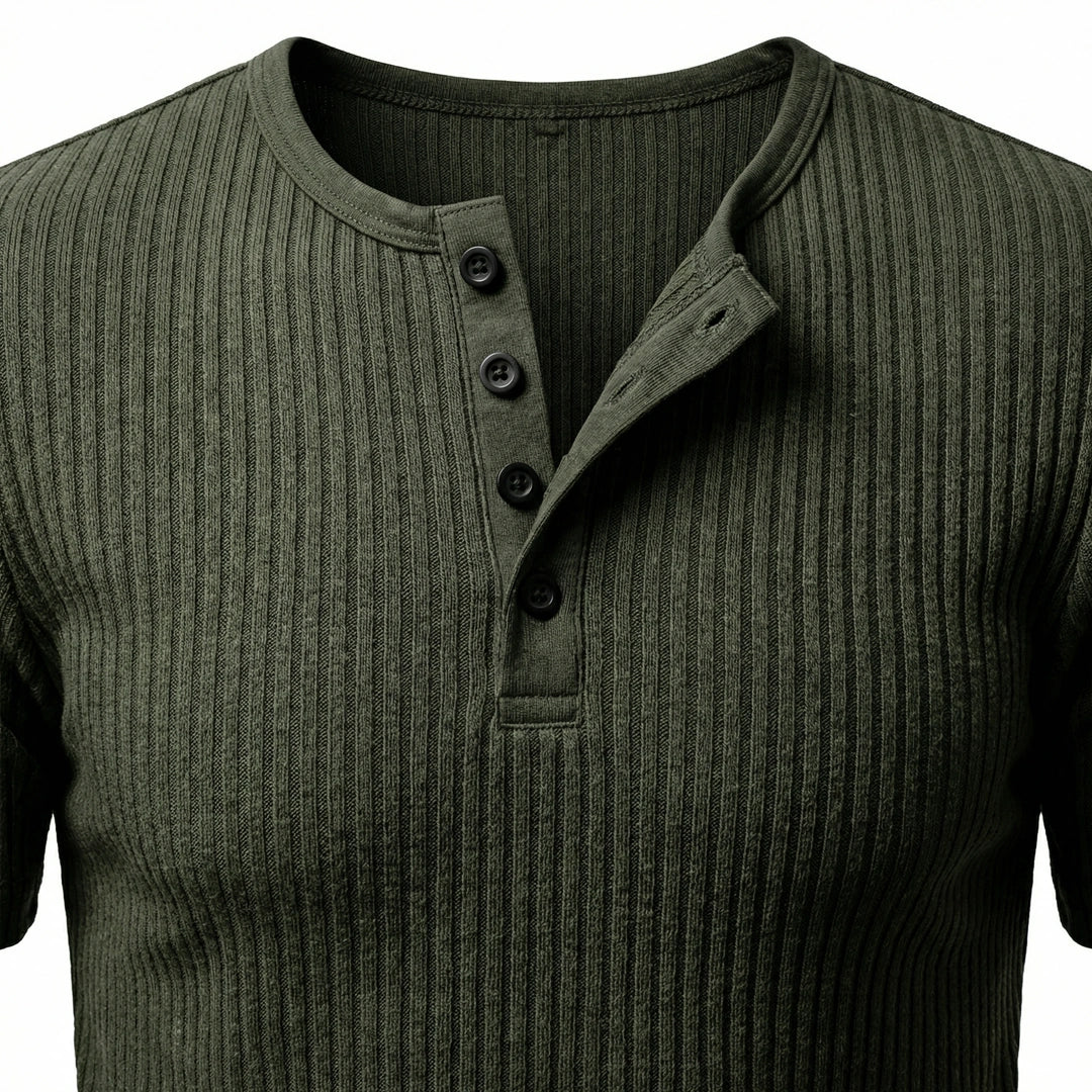 Siena - Camisa Henley Ultra Confortável Masculina