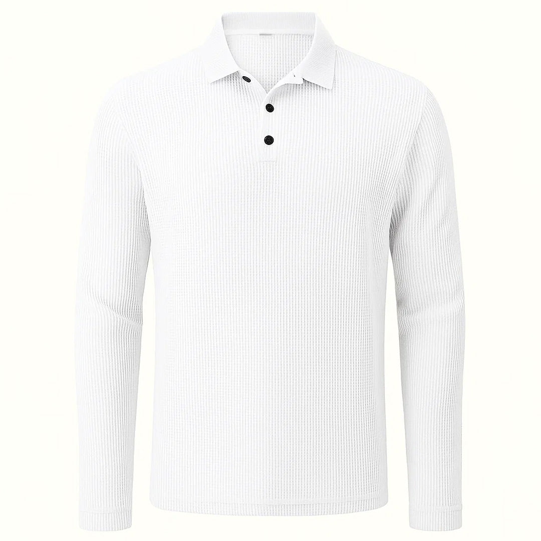 Lusso - Camisa Polo de Manga Longa Ultra Confortável Masculina